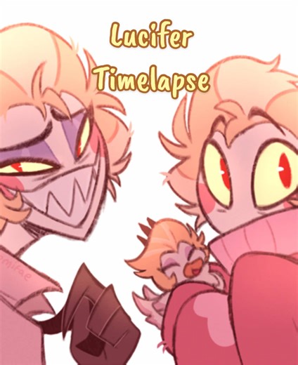 Lucifer Timelapse Art from Hazbin Hotel