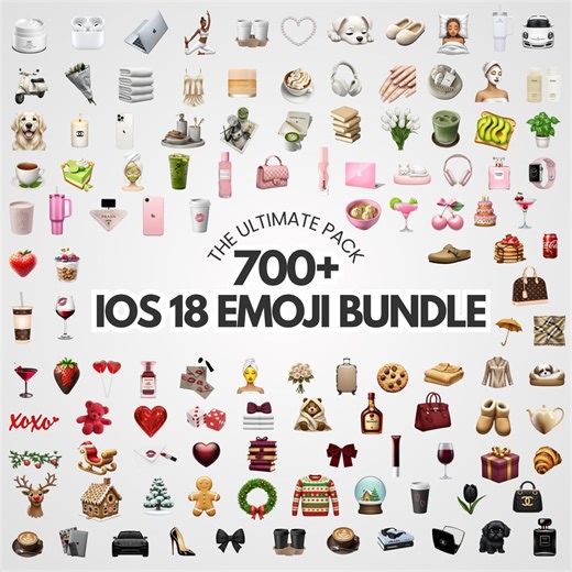 Ios 18 Emoji Stickers | Cozy, Luxury Icons (700  PNG Set) (digital Download) - Etsy