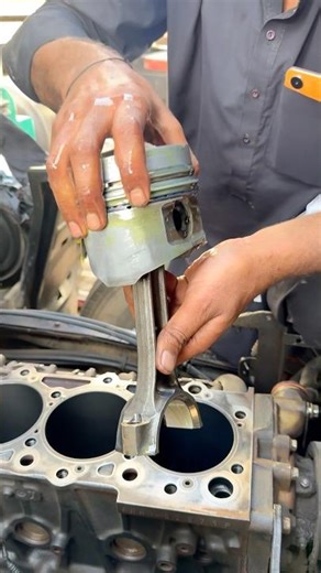 6 cylinders diesel engine | Piston Installation #automobile #fyp #shortsfeed #shorts