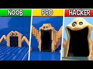LEGO Big Worm Sea Eater : Noob, Pro, HACKER! / (ROBLOX Slap Tower)