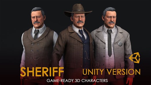 警长｜Unity 预览｜游戏级 3D 角色