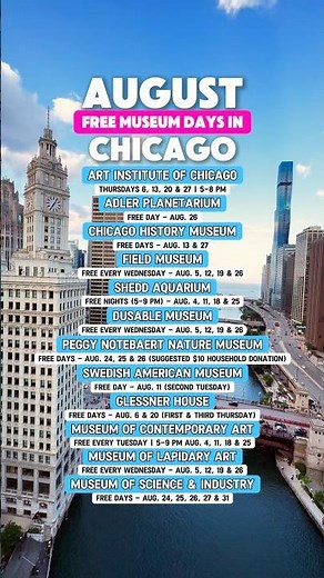 Free Museum Day in August in Chicago - Things To Do in Chicago