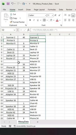 How to Remove Blank Cells, Remove Blank Cells, Excel tips, #excel #exceltips #excelshorts