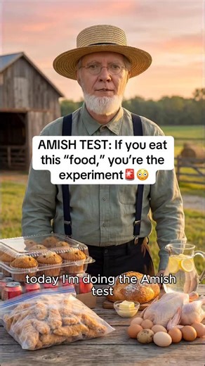 Amos.Yoder on Instagram: "Amish Test: your “food” is a lab trial⚠️ #usa #healtyfood #healthylifestyle #healthy #healthylife"