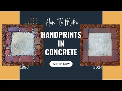 Handprints in Concrete DIY - How to Make Concrete Impressions (2 DIY #handprints) #footprints