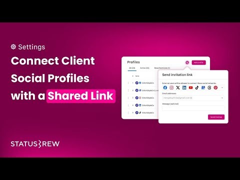 Connect Client Social Profiles with a Shared Link | Statusbrew