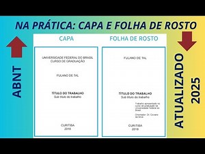 CAPA E FOLHA DE ROSTO: COMO FAZER NO WORD EM UM TRABALHO ACADÊMICO | ATUALIZADO 2025