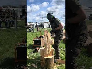 30-Minute Chainsaw Carving: Flying Owl from Solid Wood