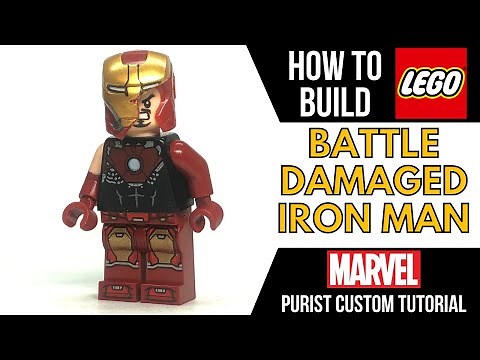 HOW TO Build LEGO BATTLE DAMAGED IRON MAN - Custom Minifigure Tutorial