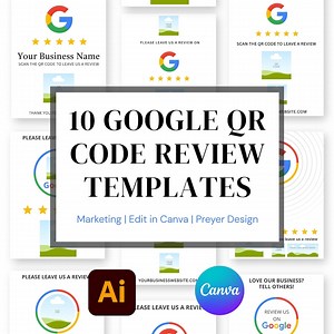 Google Review Sign Template: Minimalist QR Code Request (canva, 4x6 Printable) - Etsy