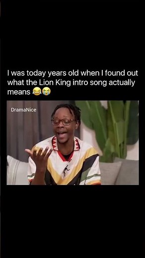 The meaning of Lion King Song 😅#funny