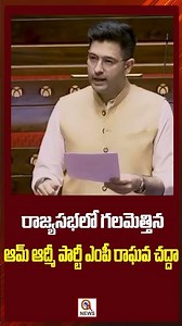 రాజ్యసభలో గలమెత్తిన ఆమ్ ఆద్మీ పార్టీ ఎంపీ రాఘవ చద్దా...? | Qnewshd #raghavchadha #aapparty #pmmodi
