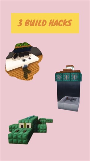 3 Minecraft Hacks you DIDN'T know!🤯#shorts #minecraft #build #buildhacks #minecraftshorts