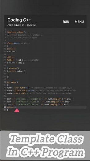 Template Class program in c++ #template #class #cpptutorial