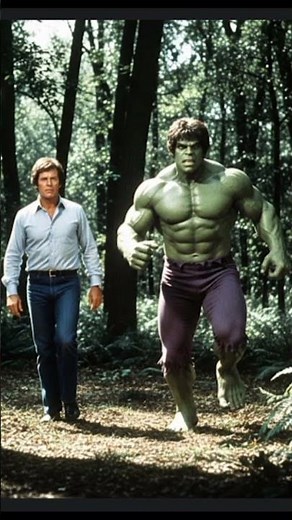 o incrível hulk de 1978. Com Bill Bixby e Lou Ferrigno.