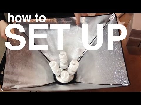 Photo Studio Video continuous Softbox lighting stand SET UP guide (HOW TO)