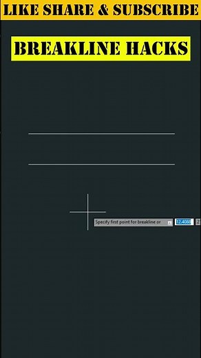Break line Command #shorts #autocad #autocadtips