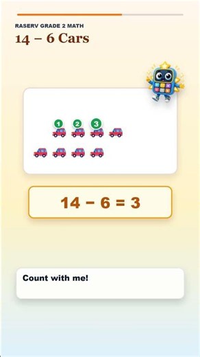 2nd Grade Subtraction Practice: 14 − 6 | Solve Along! 🧮