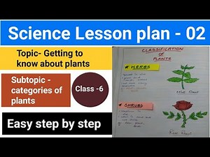 Science Lesson plan | Class 6 | Topic- Getting to know about plants | Categories of plants | B.Ed