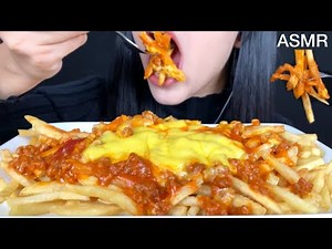 ASMR Chili Cheese Fries | Mukbang (Eating Sounds)