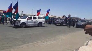 A convoy of Swapo vehicles drove through Kuisebmond at Walvis Bay on Sunday. Swapo president Hage Geingob is expected to address supporters at the stadium later today. Video: Contributed. | The Namibian