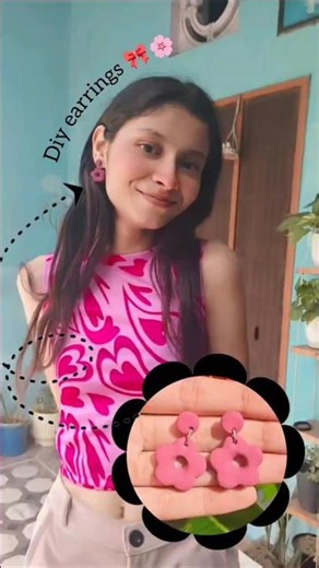 flower earrings 🌺...#diyaccessories #diyearrings