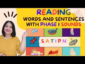 READING WORDS AND SENTENCES WITH S A T I P N (PHASE 1) SOUNDS|| #jollyphonics #MsEstersCorner