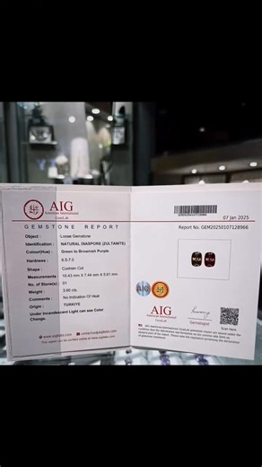 2.7K views · 22 reactions | ✨ Natural Zultanite (Diaspore) — 3.60 cts...