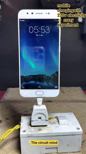 mobile charging with 220v electricity ⚡️ crazy experiment #electrical #science #experimnent#shorts