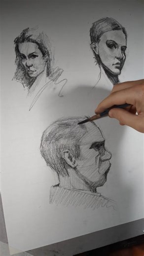 Giacomo Sardelli | Another night of portrait studies after @jeff.haines work. Great artist, check his YouTube channel. Working with charcoal, a tool so simple... | Instagram