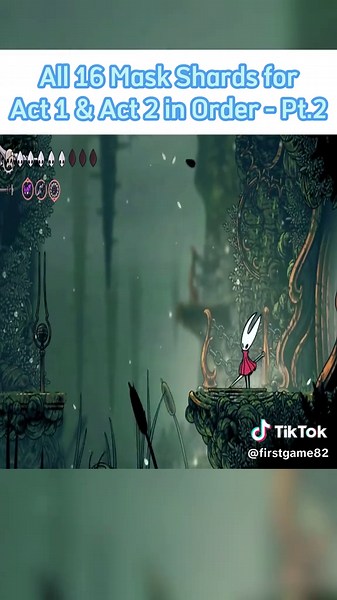 All 16 Mask Shards for Act 1 & Act 2 in Order - Pt.2 #hollowknight #hollowknightsilksong #silksonggameplay #gameontiktok #tipsandtricks #guide #rankings