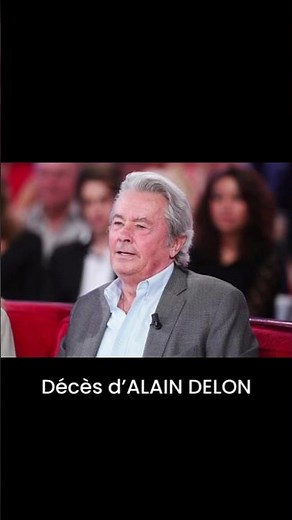 Décès d’ALAIN DELON