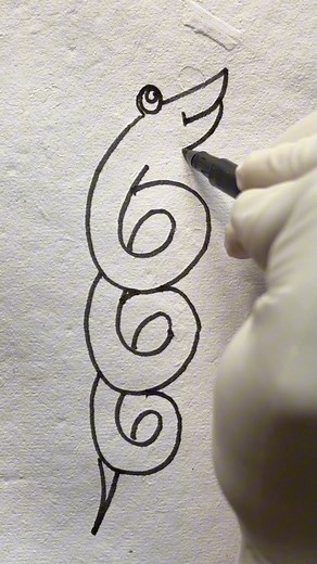 21K views · 50 reactions | Draw snake  using number 6 #art #shortsvideo | Punam Art Academy | Facebook