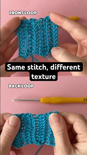 Front Loop vs Back Loop Crochet Explained for Beginners #crochet