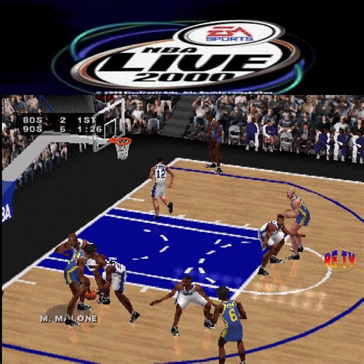 82K views · 784 reactions | Experience the thrill of NBA Live 2000, a classic basketball video game featuring iconic 80's and 90's legends. Get ready to dominate the court with this exciting sports game. #nbalive #playstation #Nba #basketball #gaming | Retro-Entertainment TV | Facebook