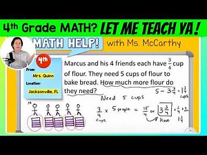 4th | Word Problems with Fractions | Math Help w/ Ms. McCarthy