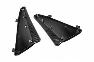 Corvette XL Extended Style Front Splash Guards; Carbon Fiber (20-26 Corvette C8, Excluding Z06) - Free Shipping