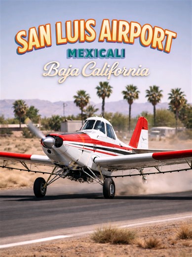 Cessna 188 Crop Duster Landing in Mexicali