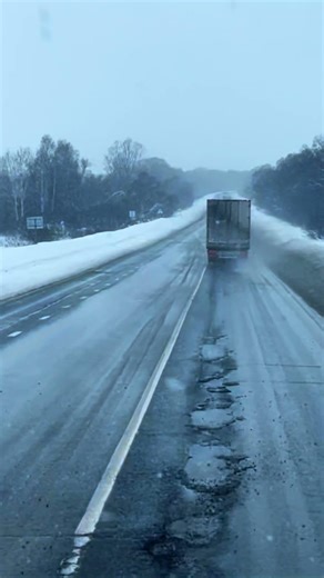 You Didn’t Expect This Calm | Truck POV ASMR Winter Highway