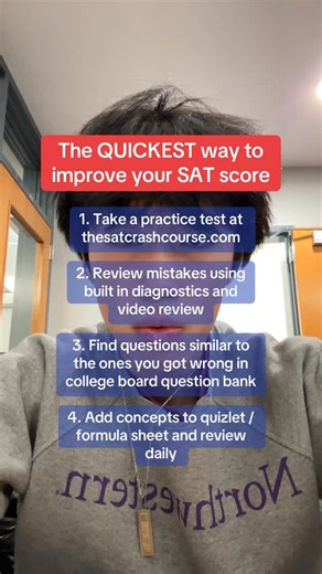 The SAT Crash Course on Instagram: "How to actually improve your sat score before December 📈"