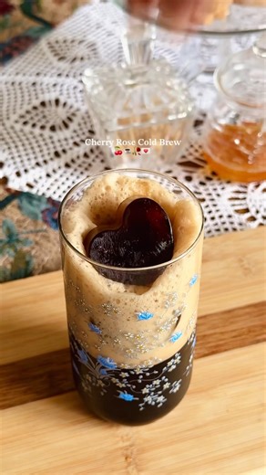 🍒☕️🥀💌 #CoffeeAtHome #CozyCoffee #CozyAesthetic #CalmingVideos #CoffeeRecipe