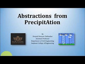 Abstractions from Precipitation Video Lecture | Engineering Hydrology - Civil Engineering (CE)