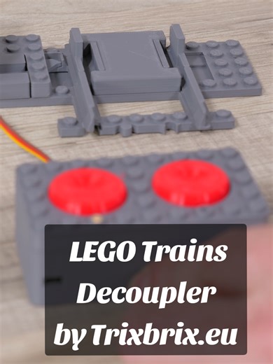 Manual Decoupling is boring. Trixbrix.eu offers a servo driven solution for you! #trixbrix #legotrains #modeltrains #legotrain #3dprinted @TrixBrix