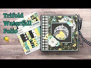Trifold Waterfall Folio Album | Simple Stories | Simple Vintage Lemon Twist Collection