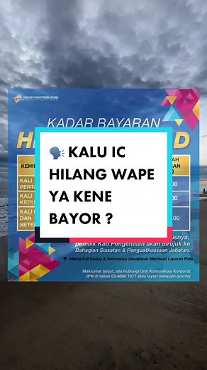 Bayaran dan Prosedur Kes Hilang IC: Apa Yang Perlu Anda Tahu