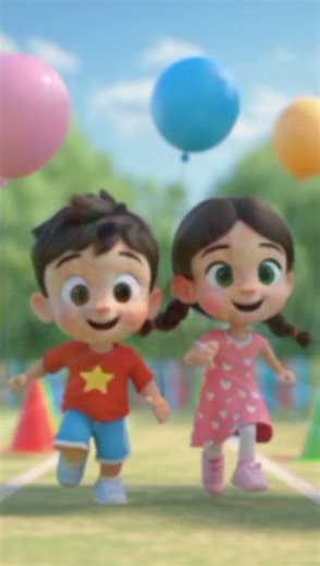 Baby Balloon Racing Adventure in Cloud City! @Peekaboopal