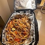 FORABEST Electric Lunch Box & Portable Oven Food Warmer 80W for Adults, Use for Heating and Cooking Meals in Office, Home & Work with Utensils & Insulated Bag, 12V/24V Car/Truck & 110/120V Home/Office