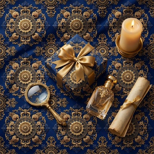 Royal Blue Gold Baroque Seamless Pattern Luxury Digital Paper Fabric Wallpaper Design Instant Download - Etsy