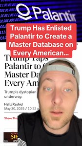 Trump has enlisted Palantir to create a master database on every American. #fypシ #fypviralシ #viralvideo #database #Trump #Palantir #america #personaldata #crazy #scary #concerned #getready #BreakingNews | Joe Larson