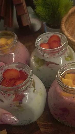 🥭 Tropical Chia Pudding! Easy Breakfast from Vietnam ☀️ #shorts #chiapudding #vietnam